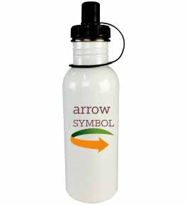 ขวดน้ำอลูมิเนียม Arrow symbol logo bottle